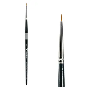 Trekell Golden Taklon Short Handle Artist Brush -  Size #20/0 Round