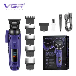 VGR 274 Professional Hair Clipper for Men, 7000RPM High Power Hair Trimmer with Ceramic Blade, USB-C Rechargeable Grooming Tools for Fade, LED Display