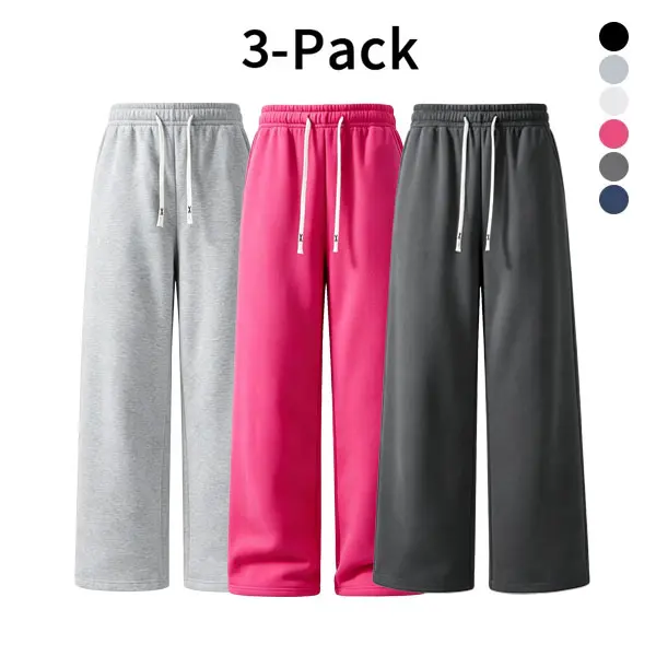 Pack Soft Wide Leg Sweatpants Fall Winter Casual Joggers Breathable Athletic Pants Running Basketball Gym Wear Available 3 Packs Comfort Daily Wear