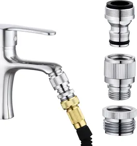 Kitchen Sink Faucet Quick Connector, Sink Faucet to Garden Hose Adapter, Dishwasher/Washer Snap Coupling Adapter, Faucet to Hose Adapter for Kitchen/Bathroom/Shower Hose