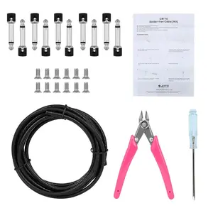 Guitar Pedal Cable DIY Connection Set, Guitar Pedal Cable with Wire Stripper & Plier, Music Accessories for Guitar Bass