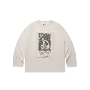 POP MART Hirono Living Wild - Freedom Island Storm Linen Long-Sleeve Tee