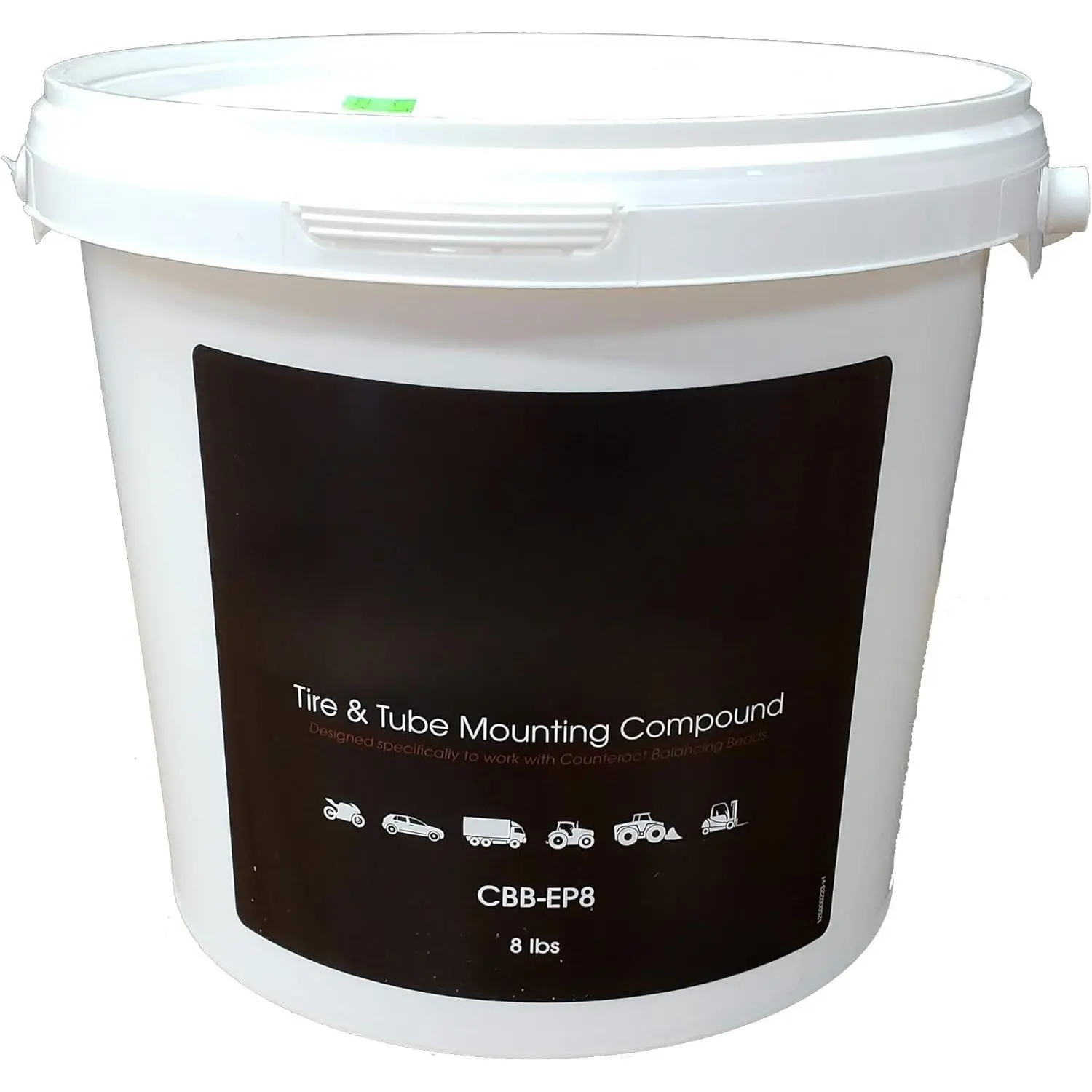 CBBEP8 8lb Euro Paste Tire Mounting Compound Bucket, Petroleum-Free Tire Changing Lube/Sealer with Adaptability to Rigorous Conditions, Compatible with Commercial Trucking, Cars, Dirt Bikes for Cost Savings