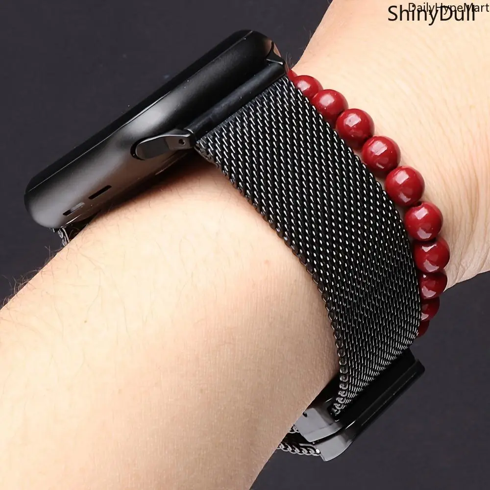Durable Premium Stainless Steel Apple Watch Band with Folding Clasp - 38-49mm Fashion Tech Accessories, Stylish Wearable Accessories