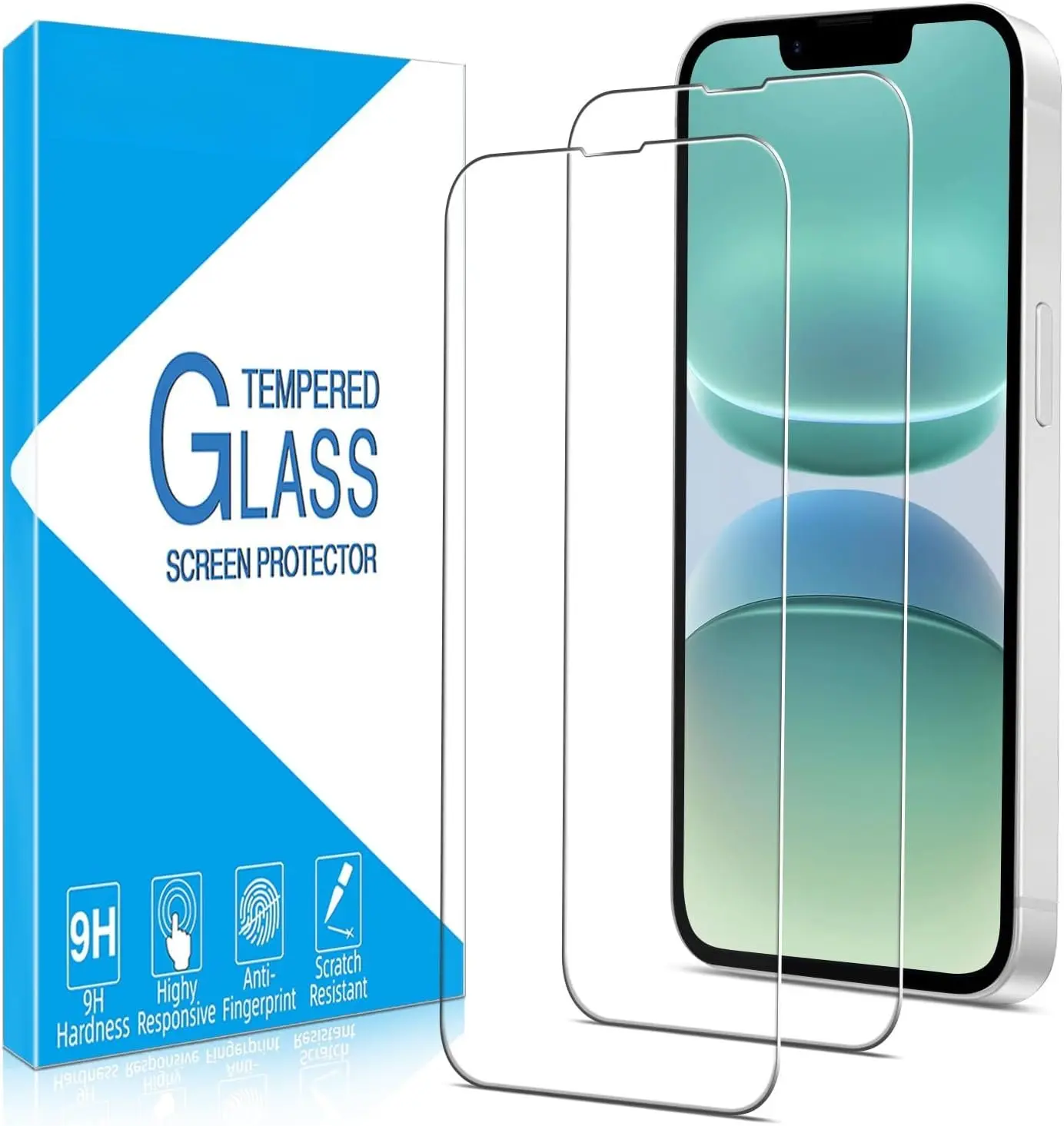 [2-Pack Ultra-Thin Tempered Glass Screen Protector for iPhone 16 Pro, 9H Hardness, Scratch Resistant, Transparent High Definition Viewing, Easy Installation, Mobile Phone Accessory], High Quality