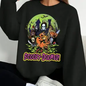 Scooby Doomed Shirt, Horror Mystery Machine Halloween, Scooby Doo Sweatshirt, Graphic Tee For Women, For Men