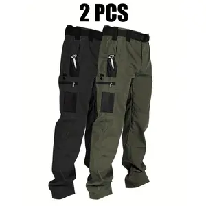 2Pack Men'S Work Pants Stretch Ripstop Utility Cargo Pants Lightweight Workwear Tactical Pants