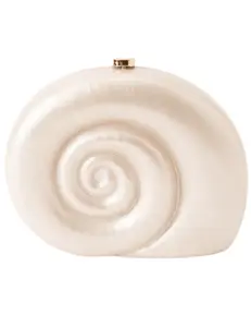 St. Barths La Robe Crissy Shell Clutch in Ivory