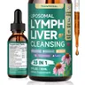 23-in-1 Organic Edible Botanical Liposomal Lymphatic Drainage Drops - 1 fl oz Nutritional Detox Liquid Supplement, Natural Extracts, Minerals, Burdock Root, Echinacea, Dandelion, Raspberry, Liver Support, Convenient Storage, Detox Your Body, Prop 65 Safe
