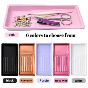 Nail Tool Disinfection Tray Thickened Metal Stainless Steel Nail Tool Disinfection Square Plate High Temperature resistant Storage Tray tech equipment beginner kit