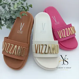 Vizzano Brazilian Sandal Casual Comfortable Style with Gold Letter Design Versatile & Stylish Everyday Wear