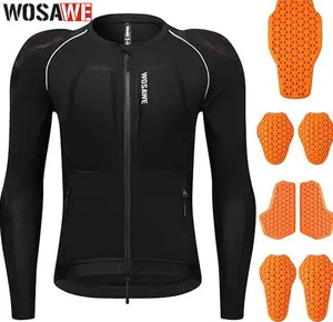 WOSAWE Men's Mesh Motorcycle Jacket Padded Motorcycle Shirt with Back Summer Sport Bike Riding Gear