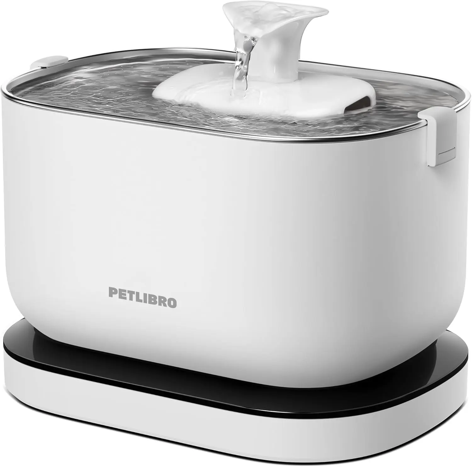 PETLIBRO Cat Water Fountain Cordless Pet Water Fountain Battery Operated 2.5L 84oz Dockstream Water Fountain for Cats Indoor with Stainless Steel Tray Easy to Clean BPA Free