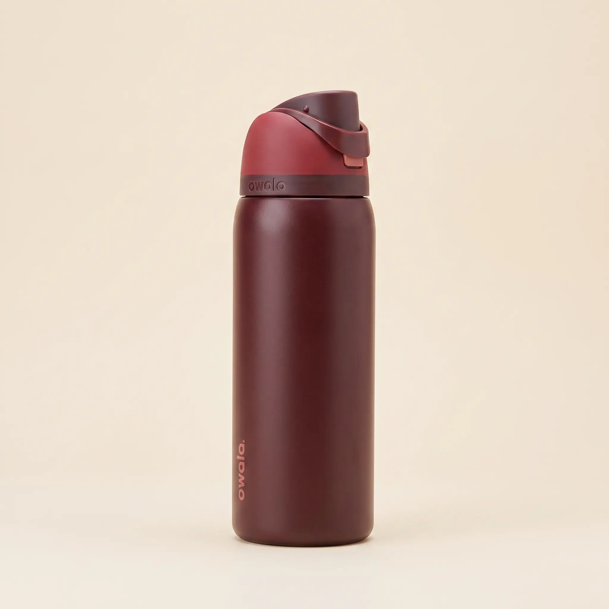 32oz Black Cherry FreeSip Water Bottle, Insulated Stainless Steel Sports Bottle, Leakproof Reusable Travel Flask, Double Wall Vacuum Tumbler, Gym Hiking Hydration Bottle, Gift for Her & Himv