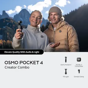 DJI Osmo Pocket 4 Creator Combo 4K Gimbal Camera Vlog Handheld Stabilizer