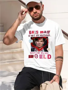 Cillian Murphy 2026 new model Black/White Tee Stylish & Comfortable Loose Crew Neck Short Sleeve T-shirts Versatile On Trend Eye Catching Printed Graphic Casual Tee for Daily Wear Outings & Leisur