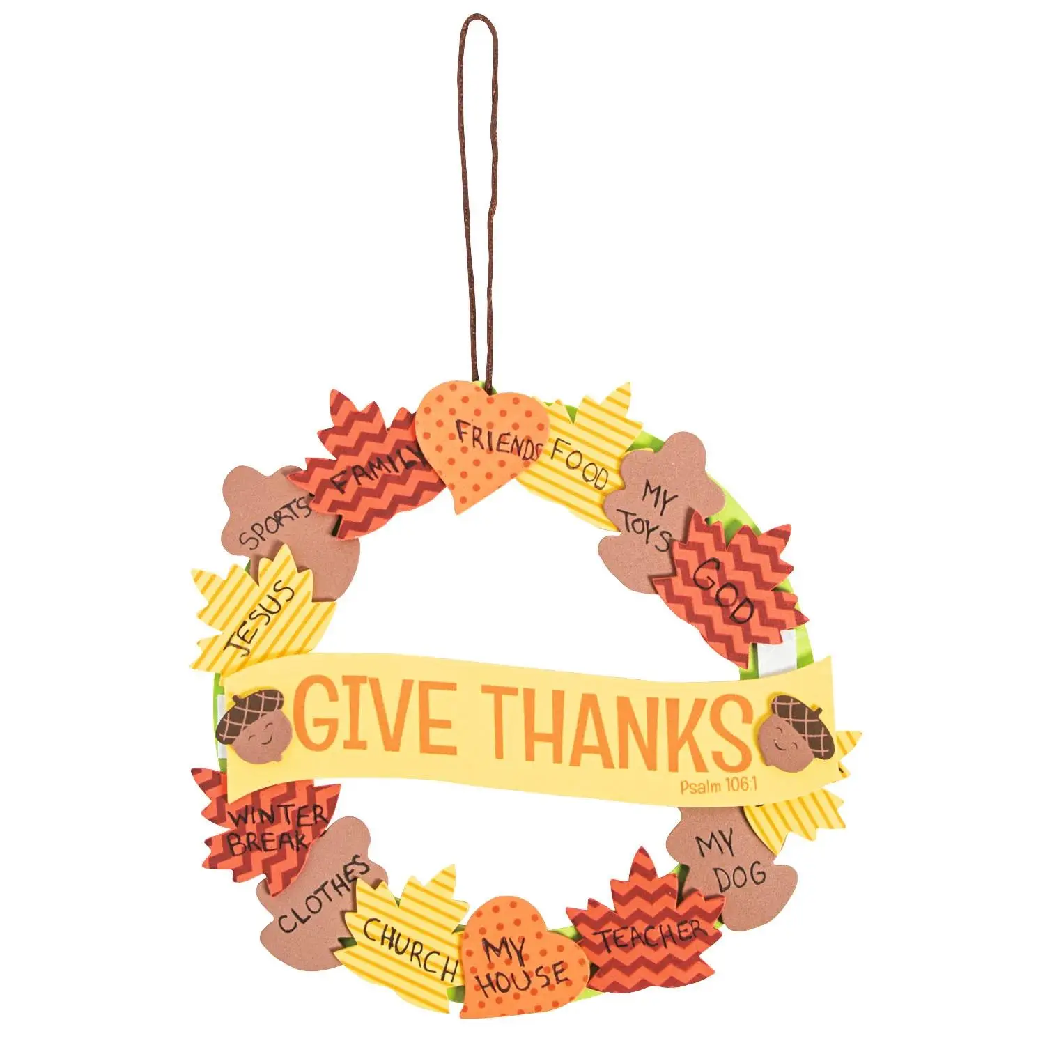 DIY Multicolor Fall Leaves Thanksgiving Wreath Craft Kit - 8.25 in Satin Decor for Religious Doors, Makes 12