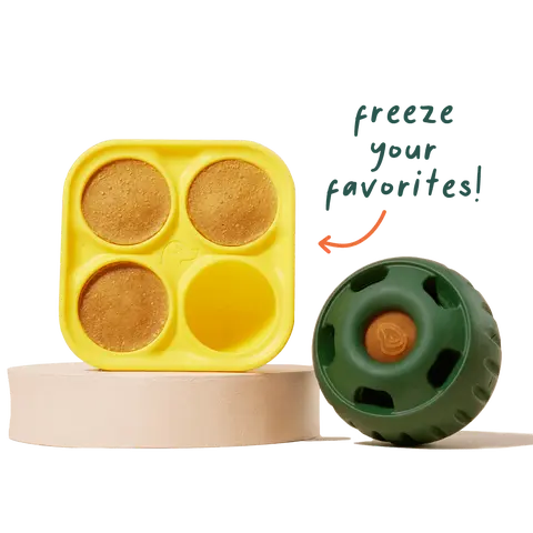 WOOF Pupsicle Tray, Silicone Dog Treat Mold for Homemade Treat Refills for Pupsicle Interactive Toy, Dishwasher Safe & Reusable