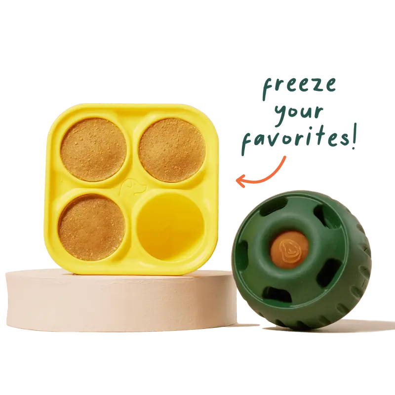 WOOF Pupsicle Tray, Silicone Dog Treat Mold for Homemade Treat Refills for Pupsicle Interactive Toy, Dishwasher Safe & Reusable