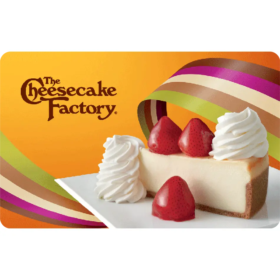 The Cheesecake Factory eGift Card | Dinner, Desserts, Brunch & Cocktails The Cheesecake Factory eGift Card | Dinner, Desserts, Brunch & Cocktails