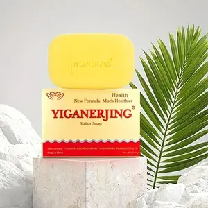 2pcs Yiganerjing Sulfur Soap for Bar Natural Facial Cleanser Soap Face Washing Bathing and Foot Washing Soap 84g Body Care Body Wash