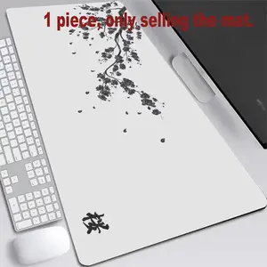 Purple Cherry Blossom Diatomaceous Earth Mouse Pad, XL Non-Slip Desk Mat, Quick-Dry Waterproof, Smooth Gamer/Work Surface, Gaming Desk Accessory, Aesthetic Setup Essential, Durable Long-Lasting Desk Accessory, Must-Have for Minimalist/Anime Fans