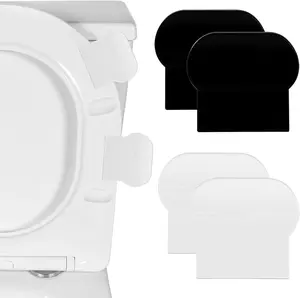 4 Pieces Self-Adhesive Toilet Lid Lifter Avoid Touching Toilet Tabs to Raise Toilet Seat,Lifter Handle for Office,Home Bathroom,Hotel,School.