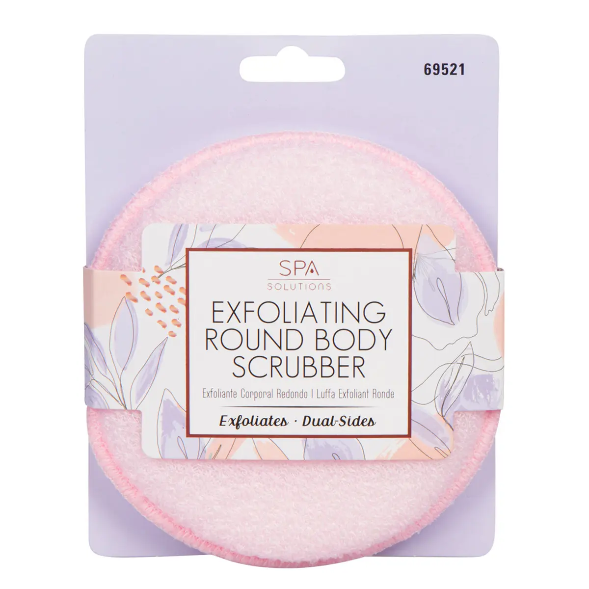 EXFOLIATING ROUND BODY SCRUBBER: PINK