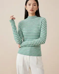 Pleatsart Wrinkle-Free Stretchy Turtleneck Top