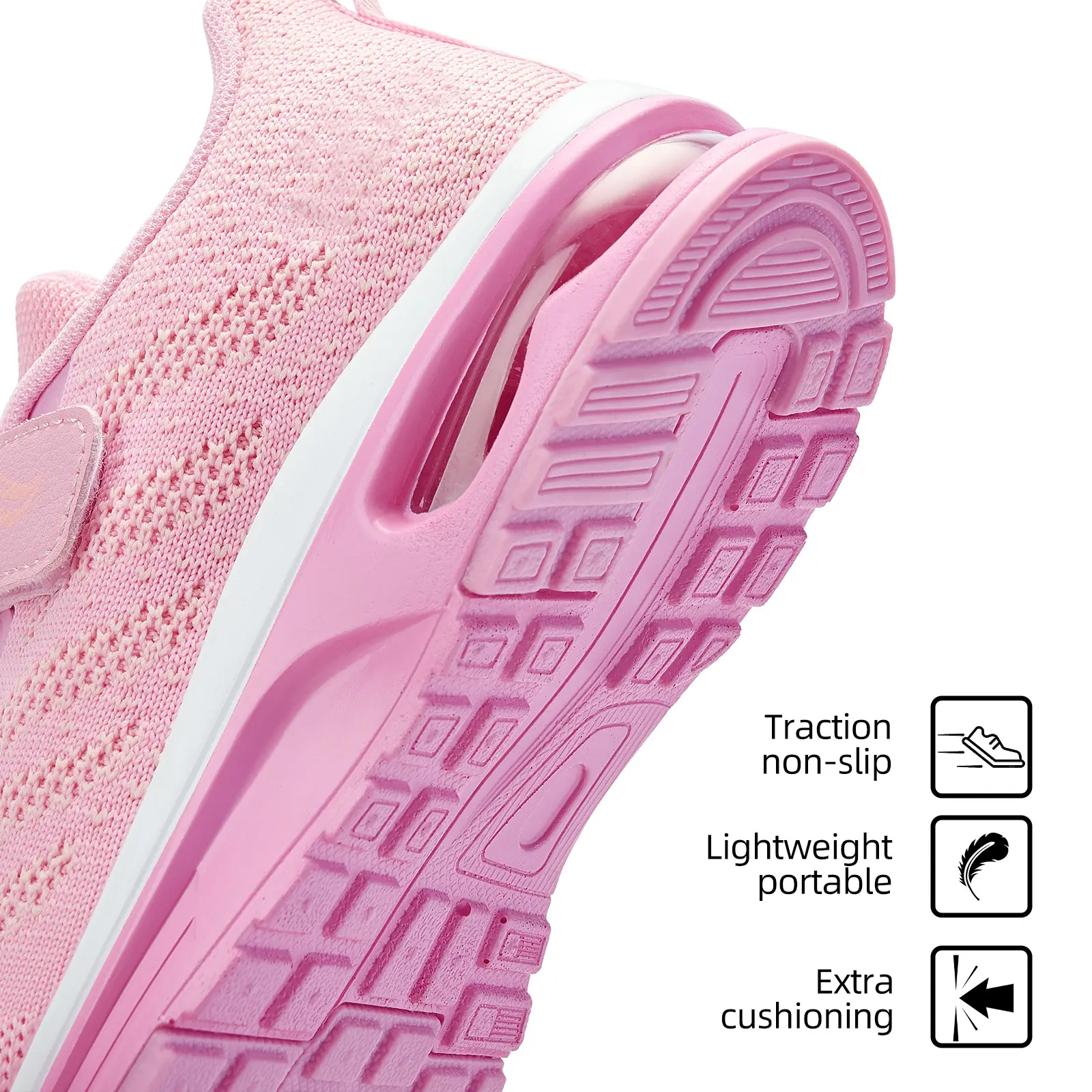 Unisex Kids' Synthetic Sport Sneakers - Light, Breathable, Anti-Slip Sole Footwear for Walking, Tennis