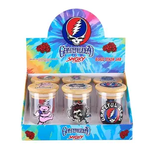 GRATEFULDEAD X SMOXY GLASS JAR WITH BAMBOO LID - airtight seal, keeping contents fresh and aromas contained.