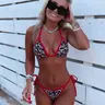 Women's Backless Halter Leopard Print Swimwear Bikini Set, Summer Beachwear, High Waist Fitted, Quick Dry, Perfect for Pool Parties