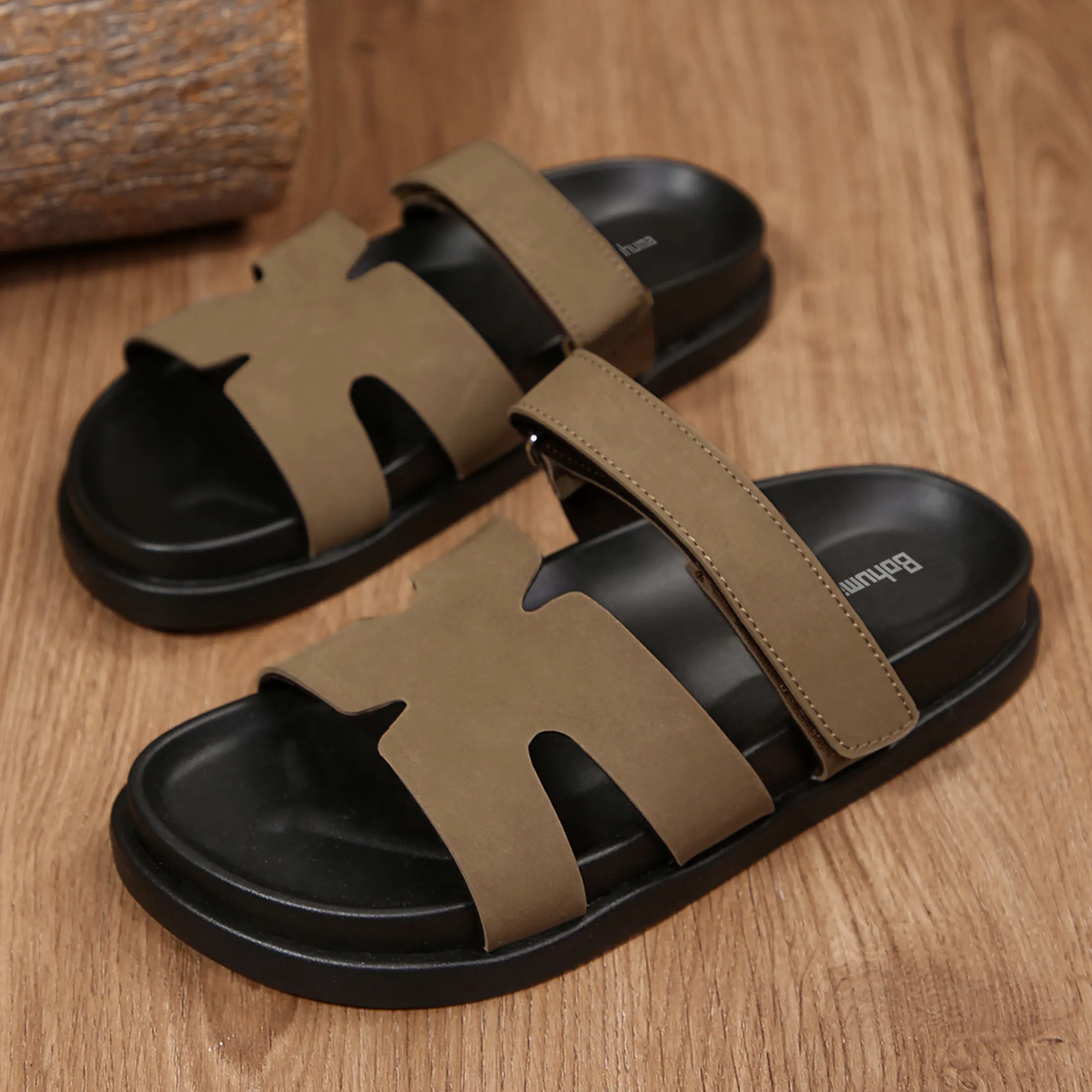 Women's Retro Faux Leather Open Toe Platform Slide Sandals for Women, Comfort Soft Insole Daily Wear Beach Slippers