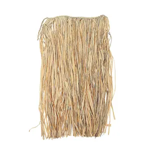 31" x 30" Adults Natural Raffia Hula Skirt with Tie Waist