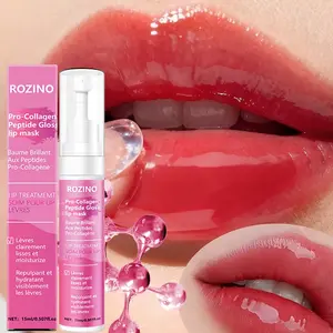 Rozino Collagen Peptide Shea Lip Balm Glossy Mask Care, 15ML, Smooth, Nourishing & Hydrate, Deep Moisture, Filling Repair, Suitable for Dry Lips, Travel-Friendly