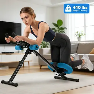Adjustable Ab Trainer Machine with LCD Monitor – Foldable Ab Exercise Machine for Multiple Exercise Positions | Home Gym Equipment for Women