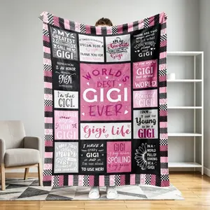 The world's best Gigi blanket, a flannel blanket printed with Gigi's life insights and quotes, is the perfect birthday or Christmas gift from her grandchildren to Gigi.