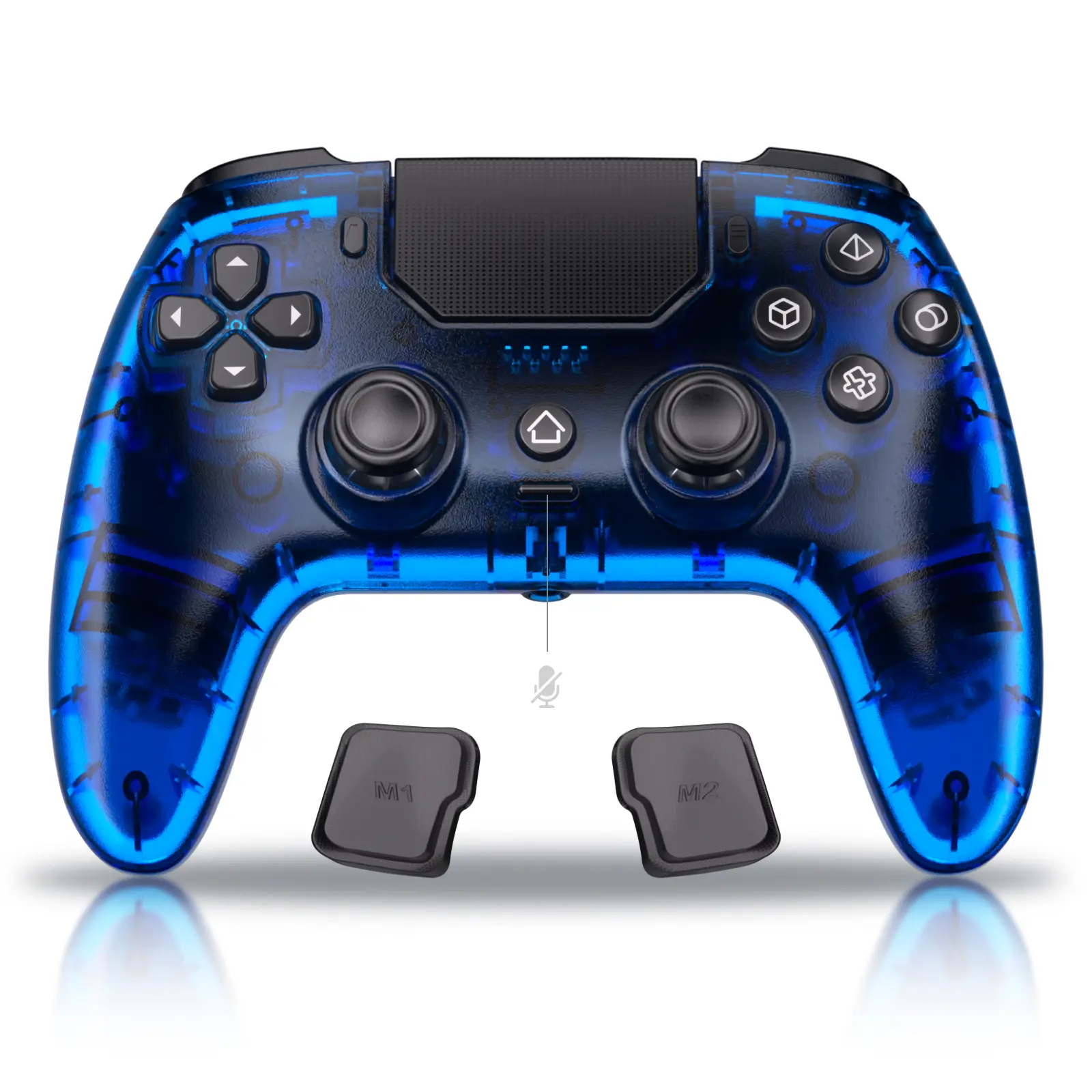 YUYIU Wireless HallEffect Controller for PS5/PC – PS5 Accessories, Gamer Stuff, Programmable Macro Back Buttons, 6-Axis Gyro, Dual Vibration Adds to Every Hit, Turbo, Touchpad, Bluetooth 5.0, 3.5mm Audio & Mic, Wireless Gaming Controllers