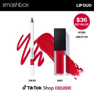 [TikTok Exclusive Bundle] Smashbox Lip Duo | Be Legendary Line & Prime Lip Pencil + Always On Longwear Matte Liquid Lipstick, Sunflower, Primer, Cosmetic, Apricot