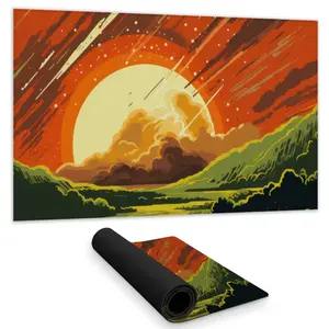 MWW C1DM1424PV56UI 14 x 24 in. Last Days Orange Gaming Mat for Home Decor - Stylish Comfort