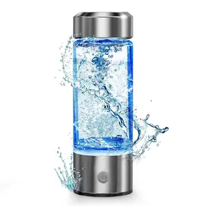 Portable Hydrogen Water Bottle, Rechargeable Hydrogen Water Generator, Glass Health Cup, Suitable for Home Travel