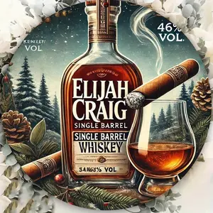 Vintage Metal Tin Sign 8x8 Elijah Craig Bourbon Whiskey Bar Wall Decor Rustic Farmhouse Design Retro Home Pub Man Cave Kitchen Garage Decor