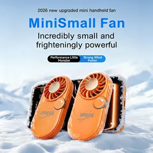 MREGB Upgraded Mini Handheld Fan - LCD Display, 100-Speed Control, Silent High-Velocity Wind, Enduring Battery Life, Portable Cooling Fan with Lanyard for Travel, Office & Outdoor Use