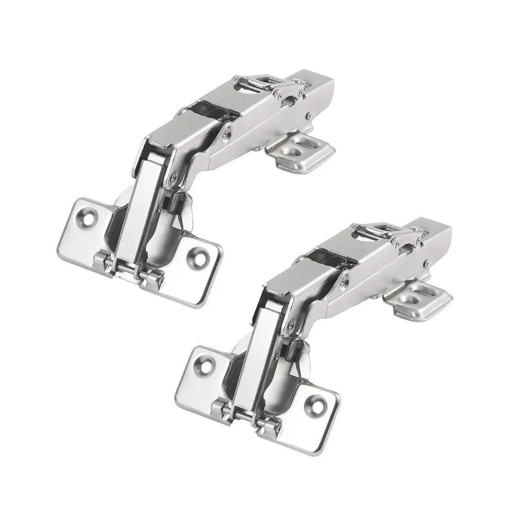 Corner Cabinet Hinge Bifold 165 Degree Lazy Susan Door Hinge 48mm Full Overlay Soft Close Hinges Concealed Hydraulic Hinges Adjustable Mounting Frameless 2 Pcs /1 Pair Full Overlay Tools