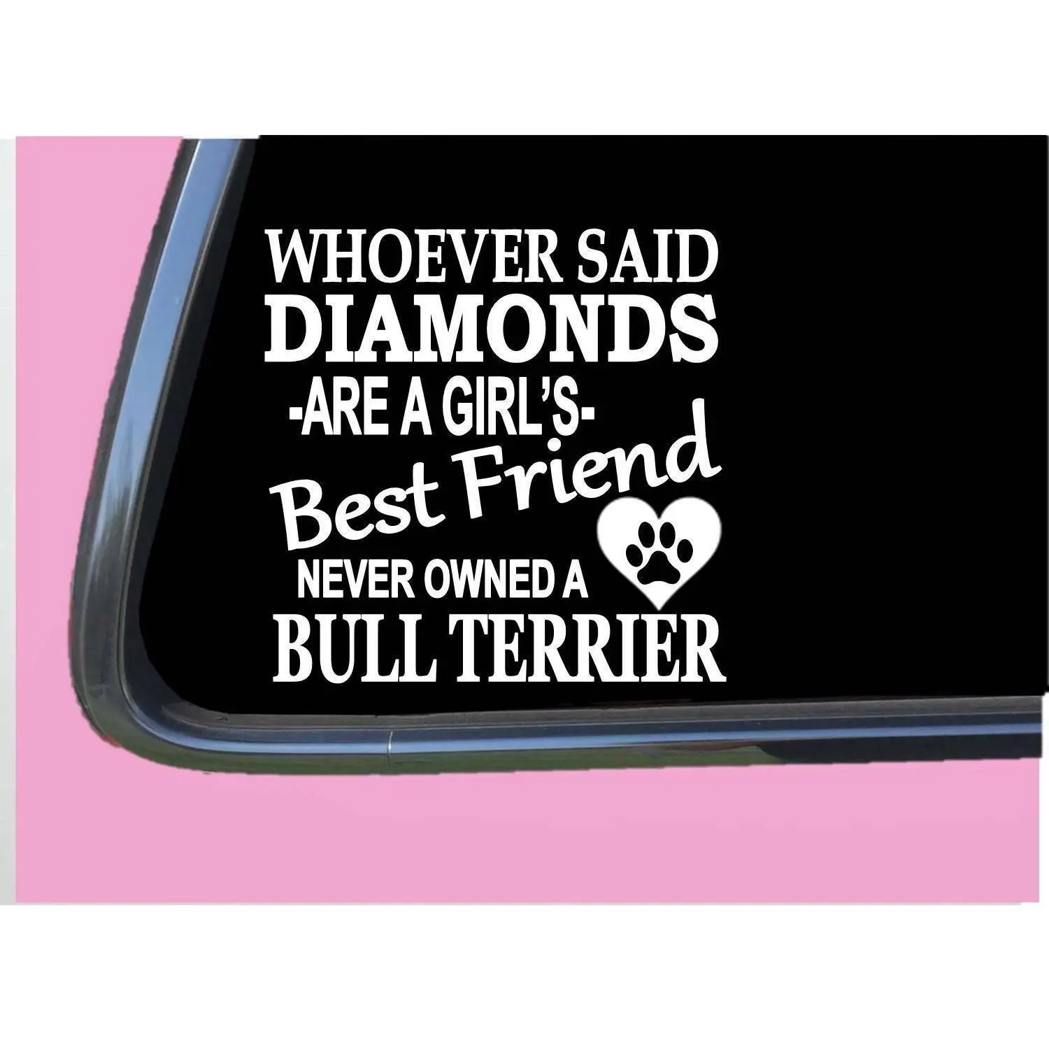 Bull Terrier Diamonds TP 490 Sticker 6" Decal rescue dog