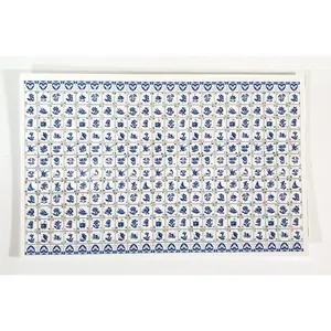 Dollhouse HALF SCALE Wall Tiles Embossed Delft Blue & White 1:24 Scale World Model