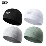 Adults' High-Performance Moisture-Wicking Sports Hat Liner - Cycling Skull Caps, Soft Liner, Breathable Mesh, Quick-Dry, Anti-Chafe, Anti-Snagging, 4-Needle 6-Thread Flatlock Seams, Easy on Skin, for Construction Workers, Outdoor Work Accessory, One Size,