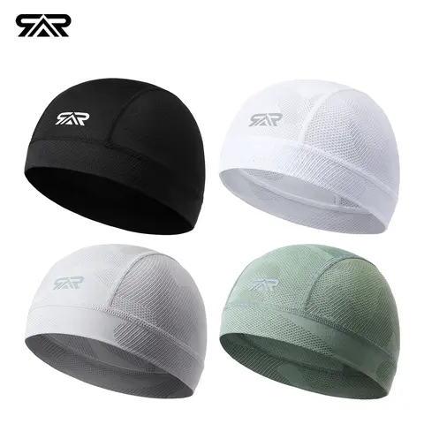 Adults' High-Performance Moisture-Wicking Sports Hat Liner - Cycling Skull Caps, Soft Liner, Breathable Mesh, Quick-Dry, Anti-Chafe, Anti-Snagging, 4-Needle 6-Thread Flatlock Seams, Easy on Skin, for Construction Workers, Outdoor Work Accessory, One Size,