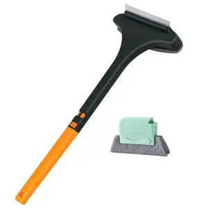 Window Cleaner 2-in-1 Brush Squeegee Ergonomic Long Handle TikTok Viral high window glass cleaning tool