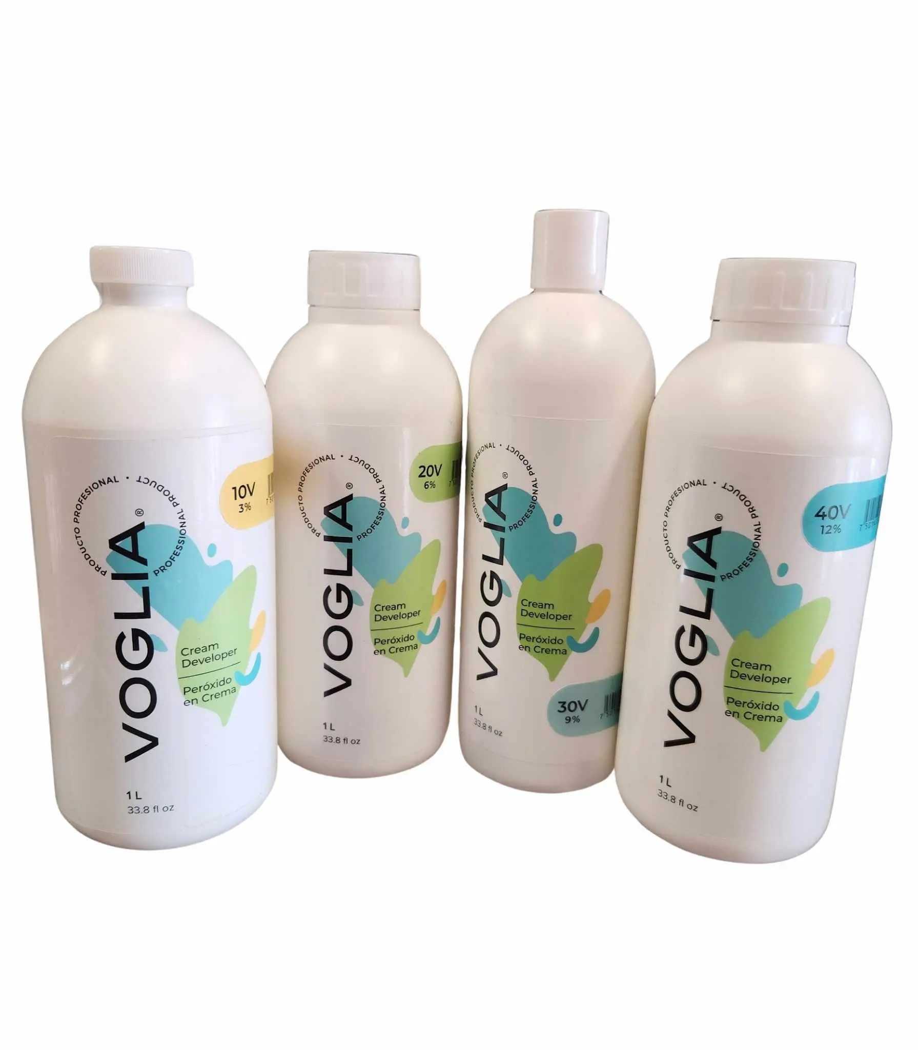 Voglia Professional Ammonia-Free Conditioning Peroxide Base Cream Developer, 33.8 fl oz (500g), for Curly/Normal Hair, 24-Month Shelf Life, Mix-Requiring Hair Color Care Item, Hair Coloring